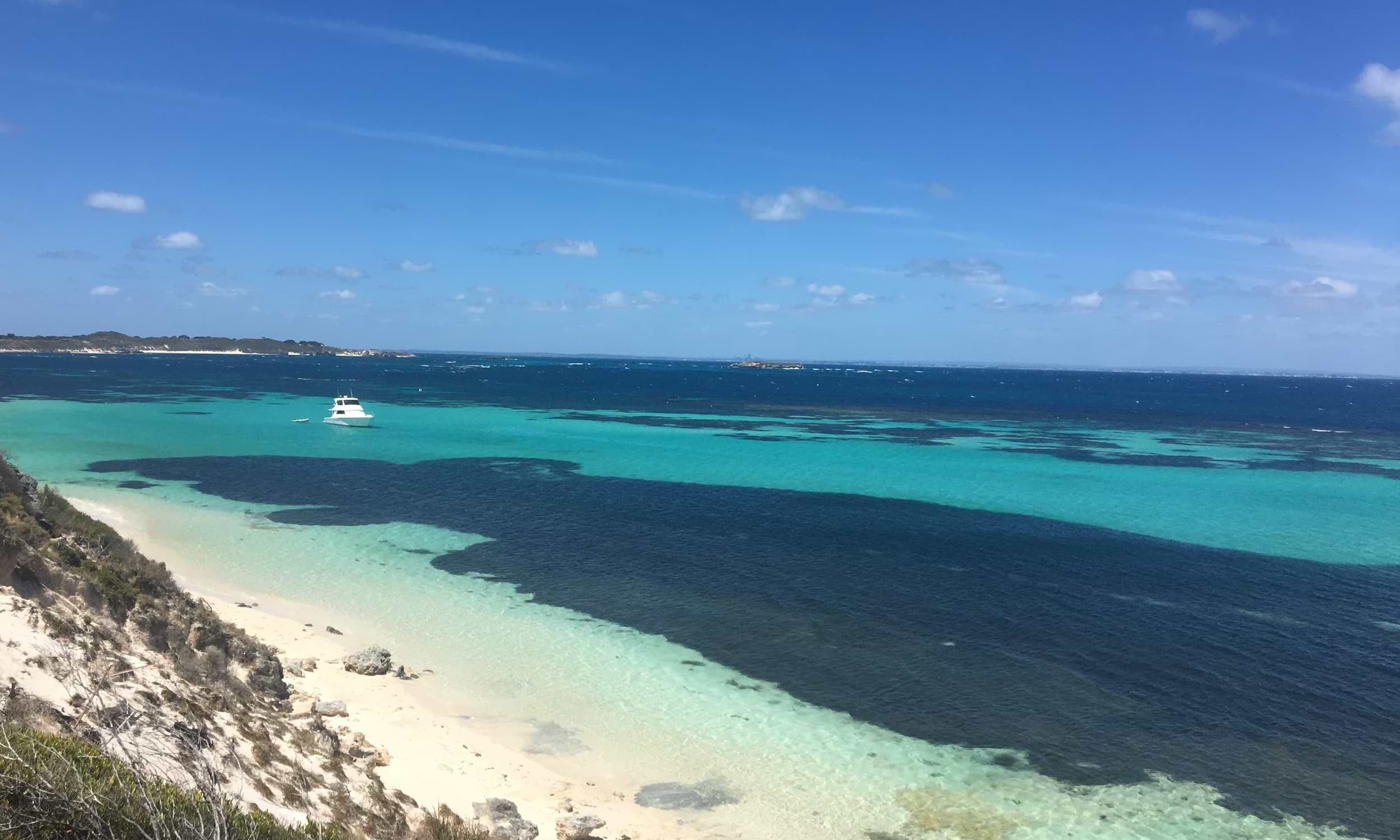 The view from Rottnest Island of the sea